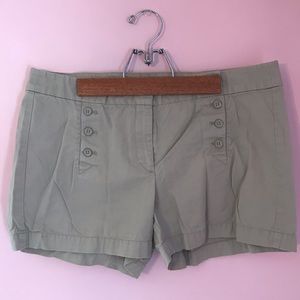 LOFT double breasted Khaki shorts size 12